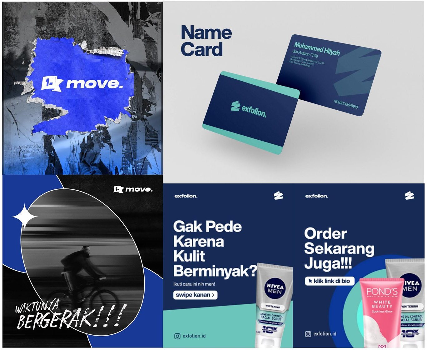 move. and exfolion branding